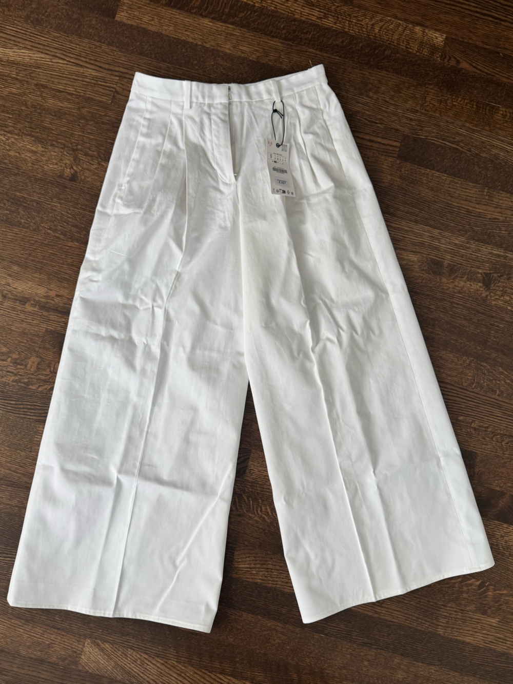 NWT Zara White Wide-Leg Women’s Pants